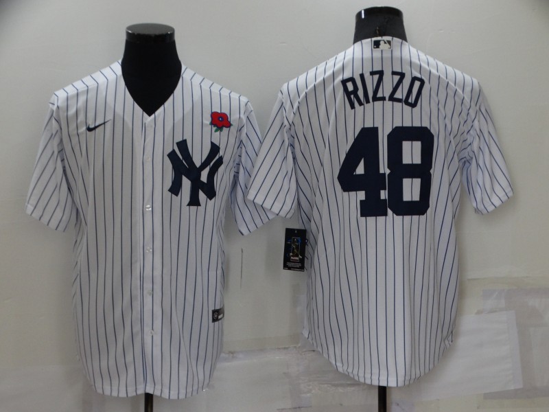Men's New York Yankees #48 Anthony Rizzo White Cool Base Stitched Baseball Jersey Men's New York Yankees #48 Anthony Rizzo White Cool Base Stitched Baseball Jersey